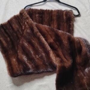 Luxury Brown Faux Fur Scarf
